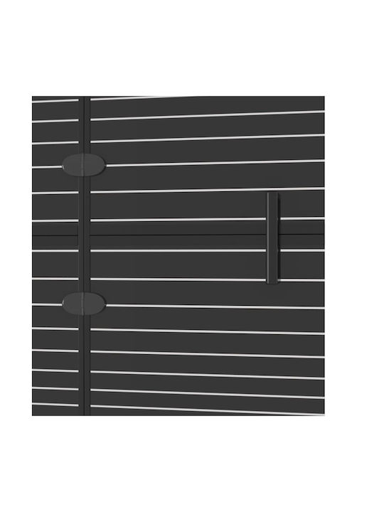 vidaXL Shower Screen Bathtub with Foldable Door 80x140cm Black