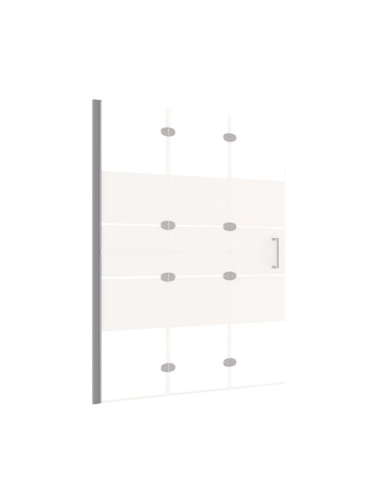 vidaXL Διαχωριστικό Μπανιέρας με Πτυσσόμενη Πόρτα 100x140cm White