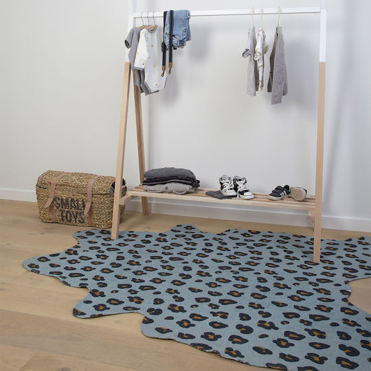 Childhome Leopard Детско килимче Памучно Blue 145x160см