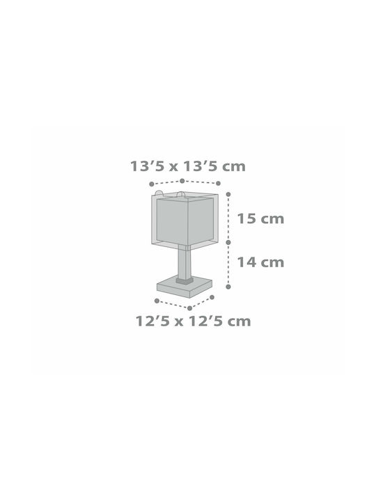 Ango Kids Portable Lamp Little Teddy Gray 15x15x30εκ.
