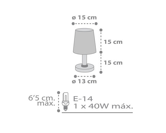 Ango LED Детска Лампа Портатив Starlight Бял 15x15x30εκ.