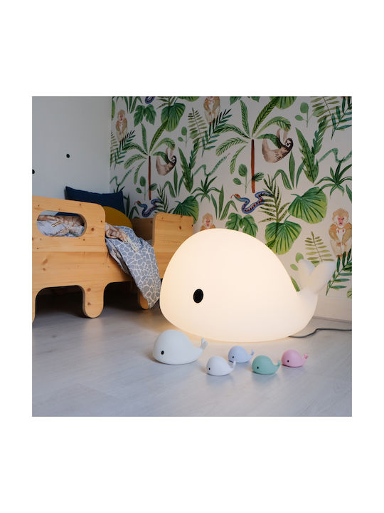 Flow Led Kids Decorative Lamp Moby with Color Changes White 48x42x68εκ.