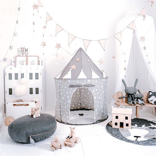 Kids Concept Kids Castle Play Tent Star for 3+ years Gray