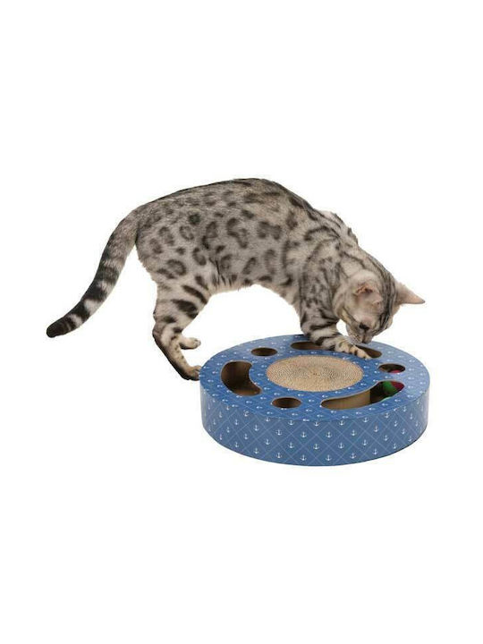 Trixie Drum Scratching Post Posts Blue 33x33cm with Balls & Catnip