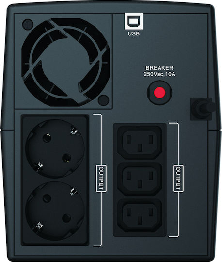 Conceptronic ZEUS04EMP UPS Line-Interactive 2200VA 1320W με 5 Πρίζες