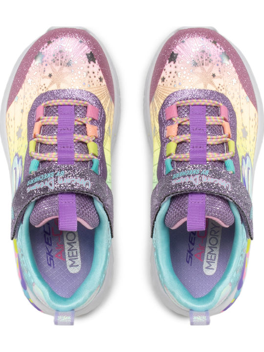 Unicorn Dreams Shoes Kids Sneakers with Scratch & Lights Purple