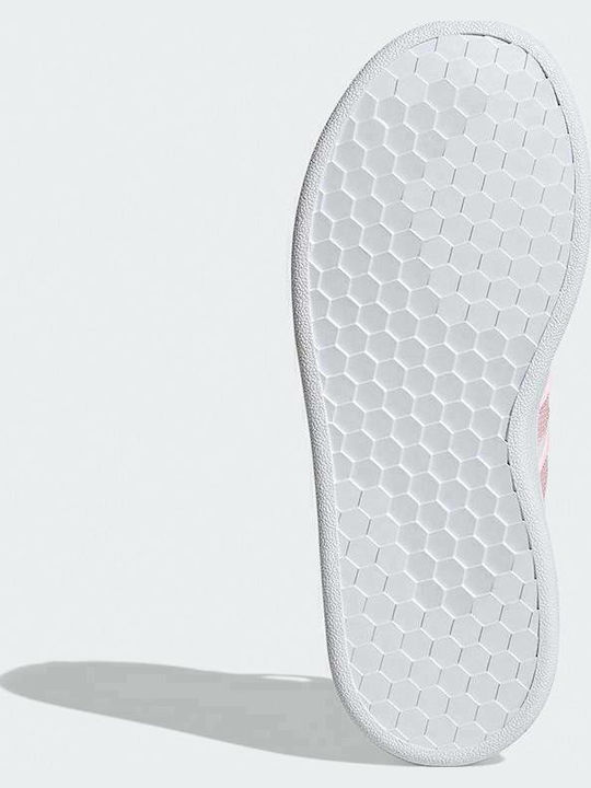Grand Court Παιδικά Sneakers με Σκρατς Λευκά