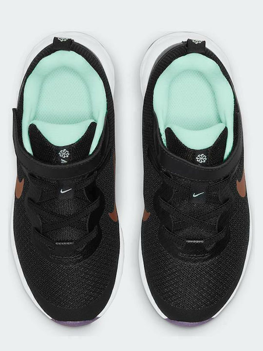 Revolution Revolution Kids Sports Shoes Running with Hoop & Loop Closure Black / Metallic Red Bronze / Pink Foam