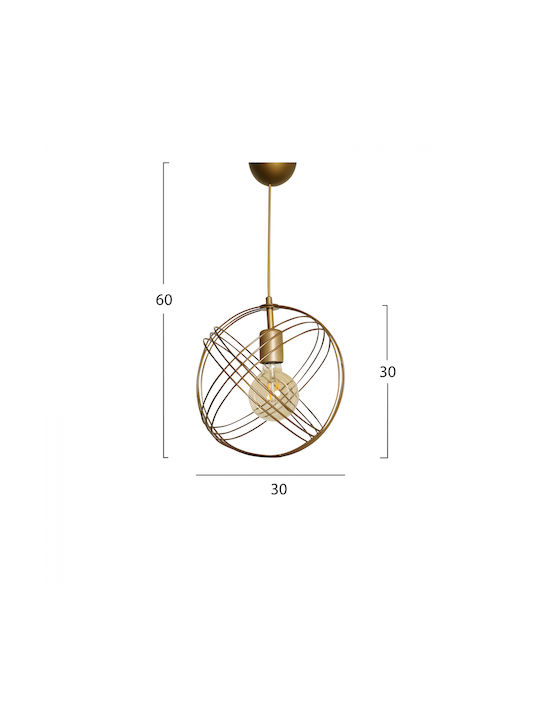 Freebox Pendant Light Gold 30x60cm