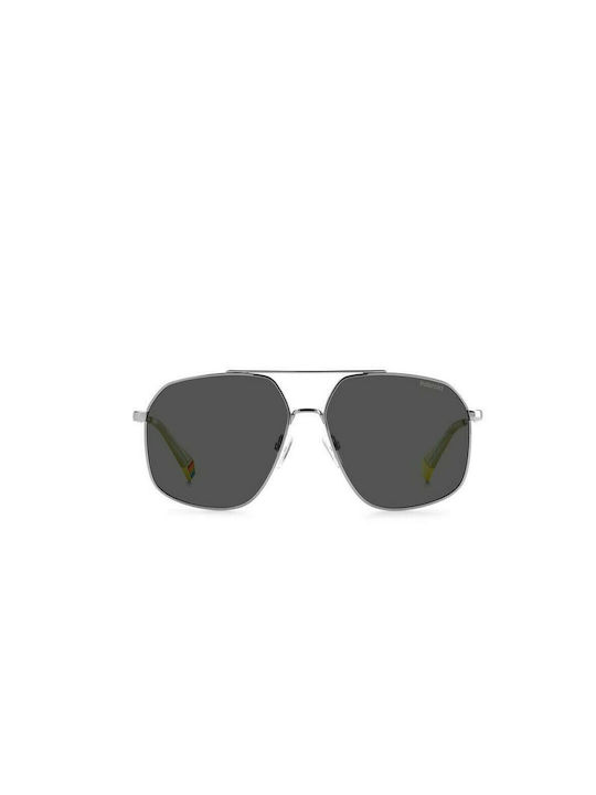 Polaroid Sonnenbrillen mit Silber Rahmen und Schwarz Polarisiert Linse PLD6173/S 6LB/M9