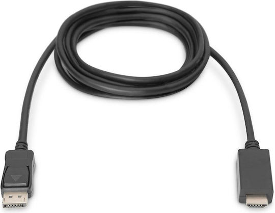 Digitus Cable DisplayPort male - HDMI male 1m Black (AK-340303-010-S)