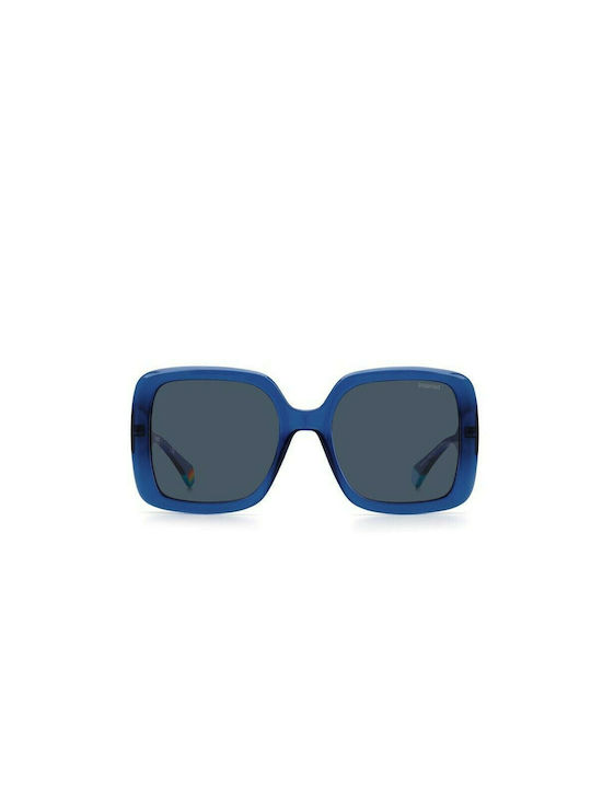 Polaroid Sonnenbrillen mit Blau Rahmen und Blau Polarisiert Linse PLD6168/S PJP/C3