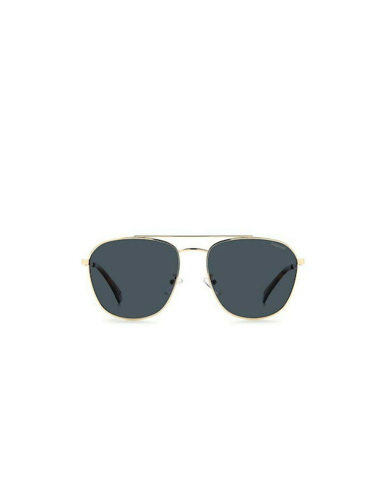 Polaroid Sonnenbrillen mit Gold Rahmen und Schwarz Polarisiert Linse PLD4127/G/S J5G/C3