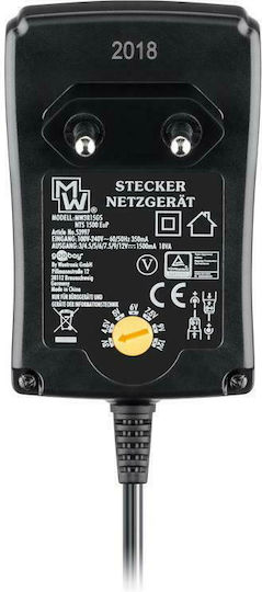 Goobay Einstellbar Universal Netzteil 3 bis 12V 1.5A 18W mit 8 Steckern (53997)