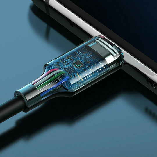 Ugreen US300 USB 2.0 Cable USB-C male - USB-C 100W PD Μαύρο 1m 80371