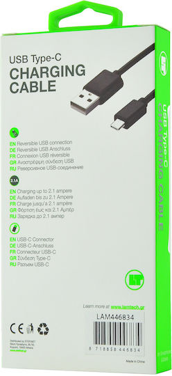 Lamtech USB 2.0 Cable USB-C male - USB-A 18W Black 2m (LAM446834)