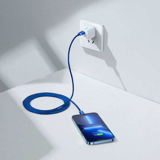 Baseus Crystal Shine Braided USB-C to Lightning Cable 20W Blue 2m (CAJY000303)