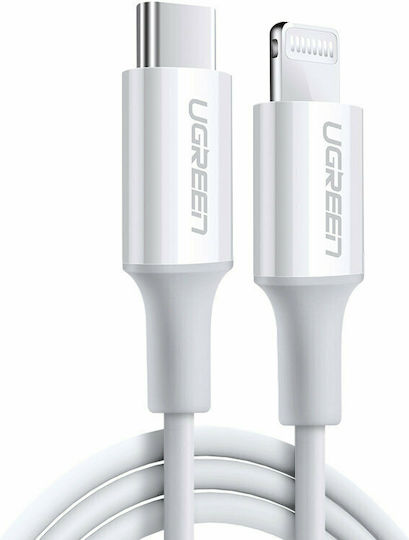 Ugreen US171 Редовна USB-C към Lightning кабел 36W Бял 0.5м (60747)