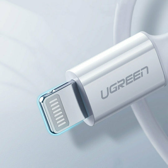 Ugreen US171 Редовна USB-C към Lightning кабел 36W Бял 0.5м (60747)