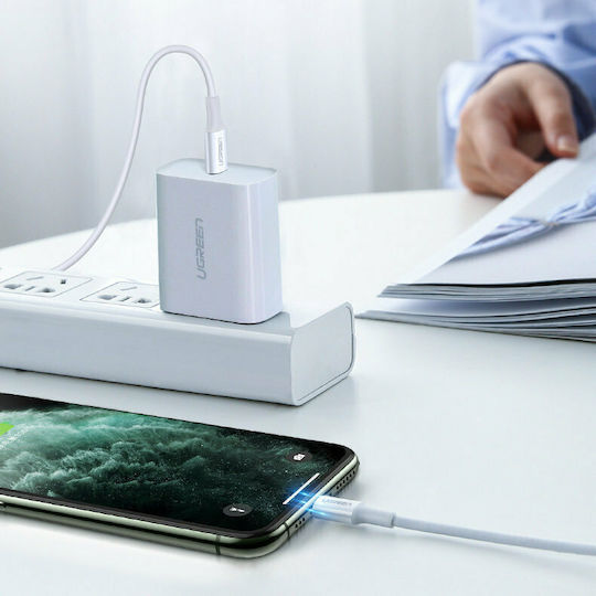 Ugreen US171 USB-C to Lightning Cable 36W Λευκό 1.5m (60748)