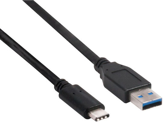 Club3D Club 3d USB 3.1 Cable USB-C male - USB-A 60W PD Μαύρο 1m CAC-1523