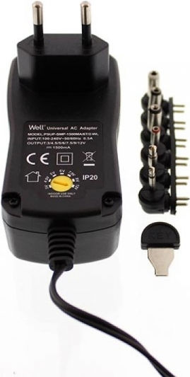 Well Adaptor Universal de Alimentare Reglabil Tensiune 12V 1A cu Putere 12W cu Încărcătoare pentru Laptop (PSUP-SMP-1000MA)
