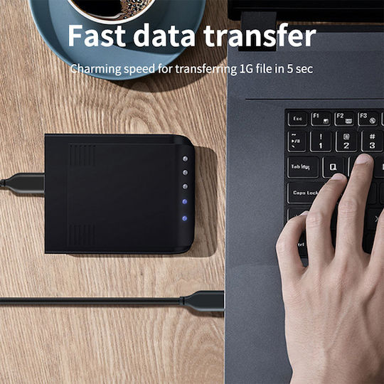 Cabletime C160 USB 3.0 Cable USB-C male - USB-A 15W Μαύρο 0.25m