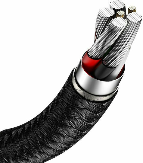 Baseus Cafule Braided USB 2.0 Cable USB-C male - USB-A 66W PD Μαύρο 2m CAKF000201