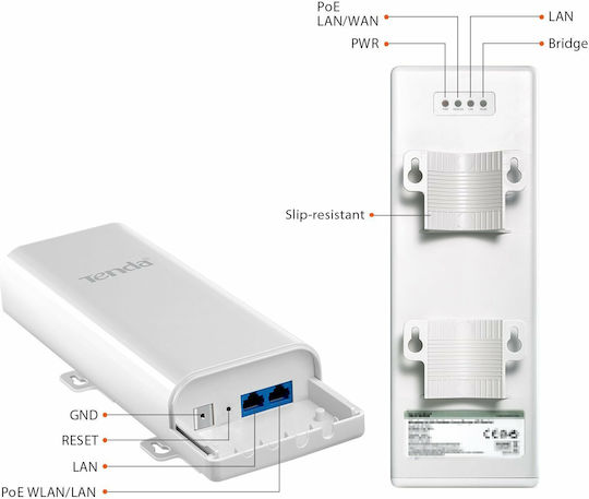 Tenda O3 Εξωτερική Κεραία WiFi Sectorial 12dBi με σύνδεση Ethernet