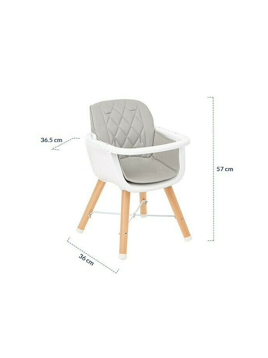 Kikka Boo Woody Highchair 2 in 1 & Leatherette Seat Mint