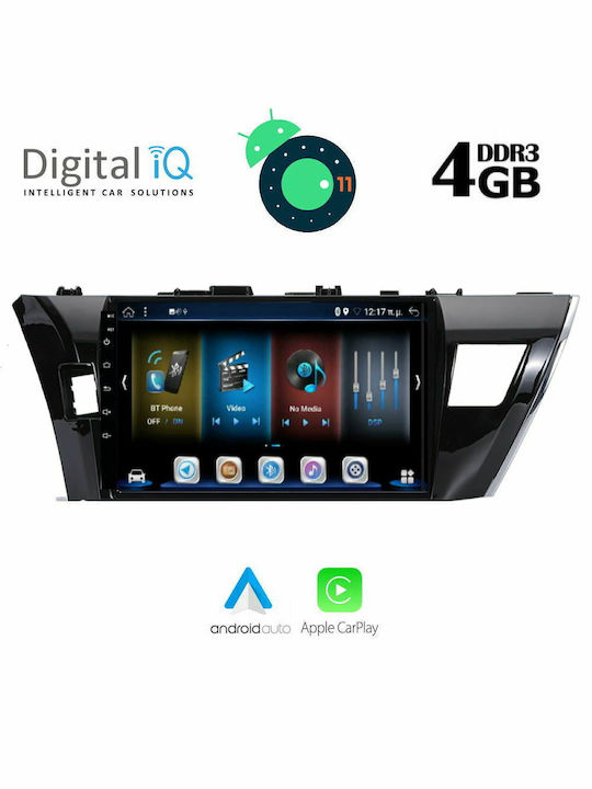 Digital IQ Sistem Audio Auto pentru Toyota Corolla 2013-2016 (Bluetooth/USB/AUX/WiFi/GPS/Apple-Carplay/Partitură) cu Ecran Tactil 10.1" DIQ_BXD_6714