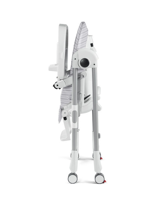 Peg Perego Prima Pappa Follow Me Foldable Baby Highchair with Adjustable Height Beige