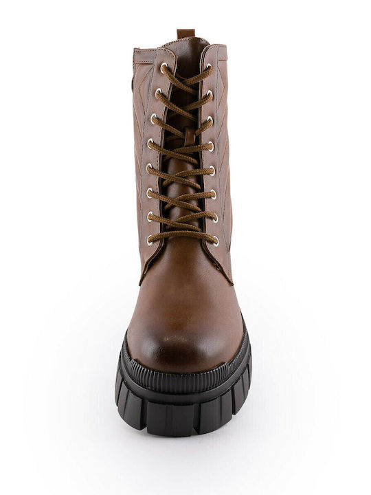 Women's Ankle Boots with Medium Heel Tabac Brown