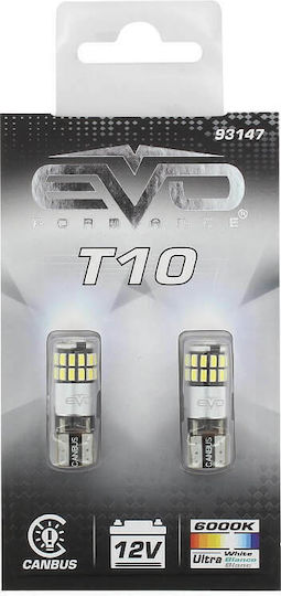 Racesport Autolampen Led T10 12Volt 9 Smd Led Canbus Weißes Licht Racesport Ev93147 2 Menge 0016679