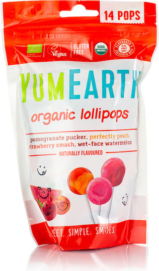 YumEarth Lollipops Organic Pops with Flavor Fruit 85gr 14pcs