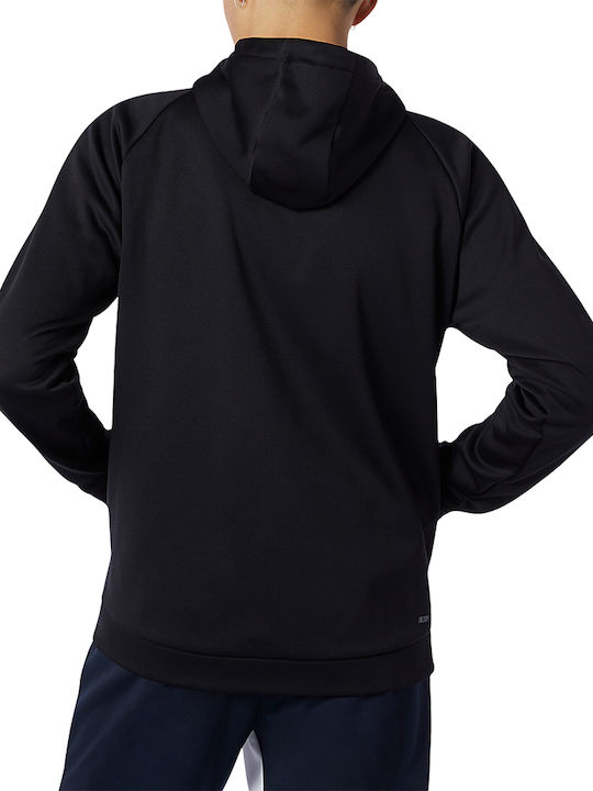 New Balance Tenacity Performance Men's Sweatshirt Jacket with Hood and Pockets Black