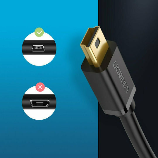 Ugreen USB 2.0 Kabel USB-A-Stecker - Mini-USB-A-Stecker Schwarz 2m 30472