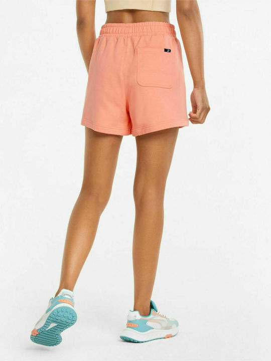 Puma Classics Downtown Women's High-waisted Sporty Shorts Orange