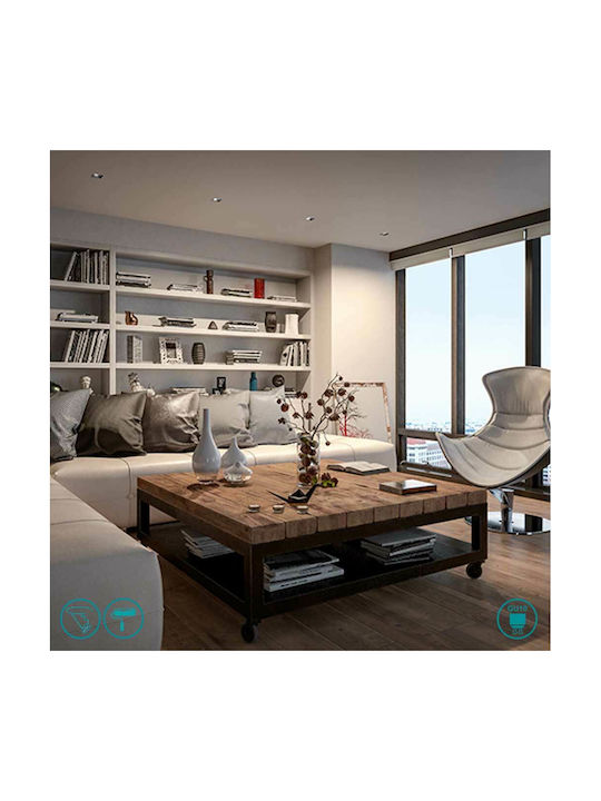 Gea Luce Hemera Square Plaster Recessed Spot with Socket GU10 Copper 12x12cm. 1pcs