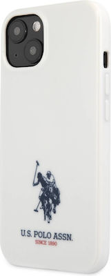 U.S. Polo Assn. Mini Horses Silicone Back Cover White (iPhone 13)