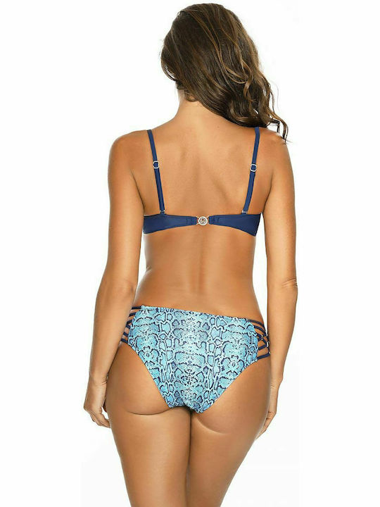 Marko Aurelia Set Bikini Floral Με Ενίσχυση Navy/Ciel