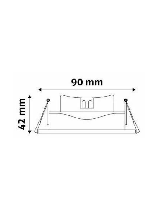 Avide ALDLS38WW-R-7W Round Plastic Recessed Ceiling Spot with Built-in LED and Warm White Light White 9x9cm