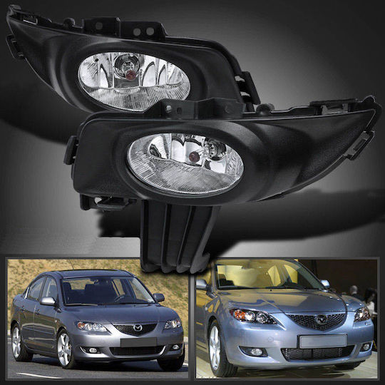 Στρογγυλοί Προβολείς Ομίχλης Αυτοκινήτου Mazda 3 2007-2009 Sedan 2τμχ