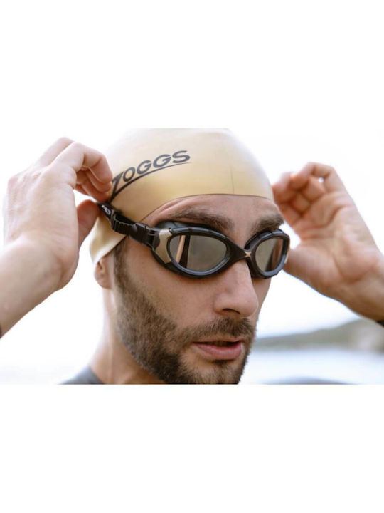 Zoggs Predator Flex Polarized Swimming Goggles Adults with Anti-Fog Lenses Black