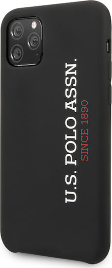 U.S. Polo Assn. Vertical Logo Back Cover Silicon Negru (iPhone 11 Pro)