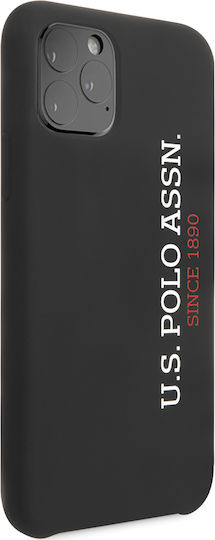 U.S. Polo Assn. Vertical Logo Back Cover Silicon Negru (iPhone 11 Pro)