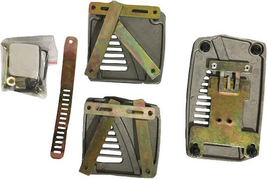 Auto Gs Set de pedale Autoturism Universal Aluminiu Argintiu 3buc