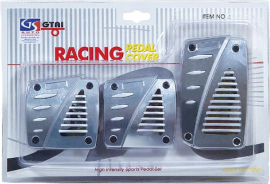 Auto Gs Set de pedale Autoturism Universal Aluminiu Argintiu 3buc