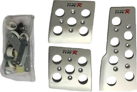 Auto Gs Type R 2407 Pedalsatz Universal Aluminium Silber 3Stück