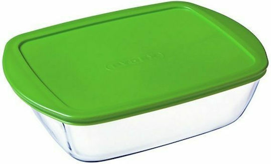 Pyrex Кутия за обяд Стъкло Зелен Подходяща за микровълнова фурна 2700мл 1бр